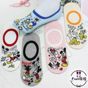 韓國襪子 迪士尼塗鴉 隱形襪 [K40003]